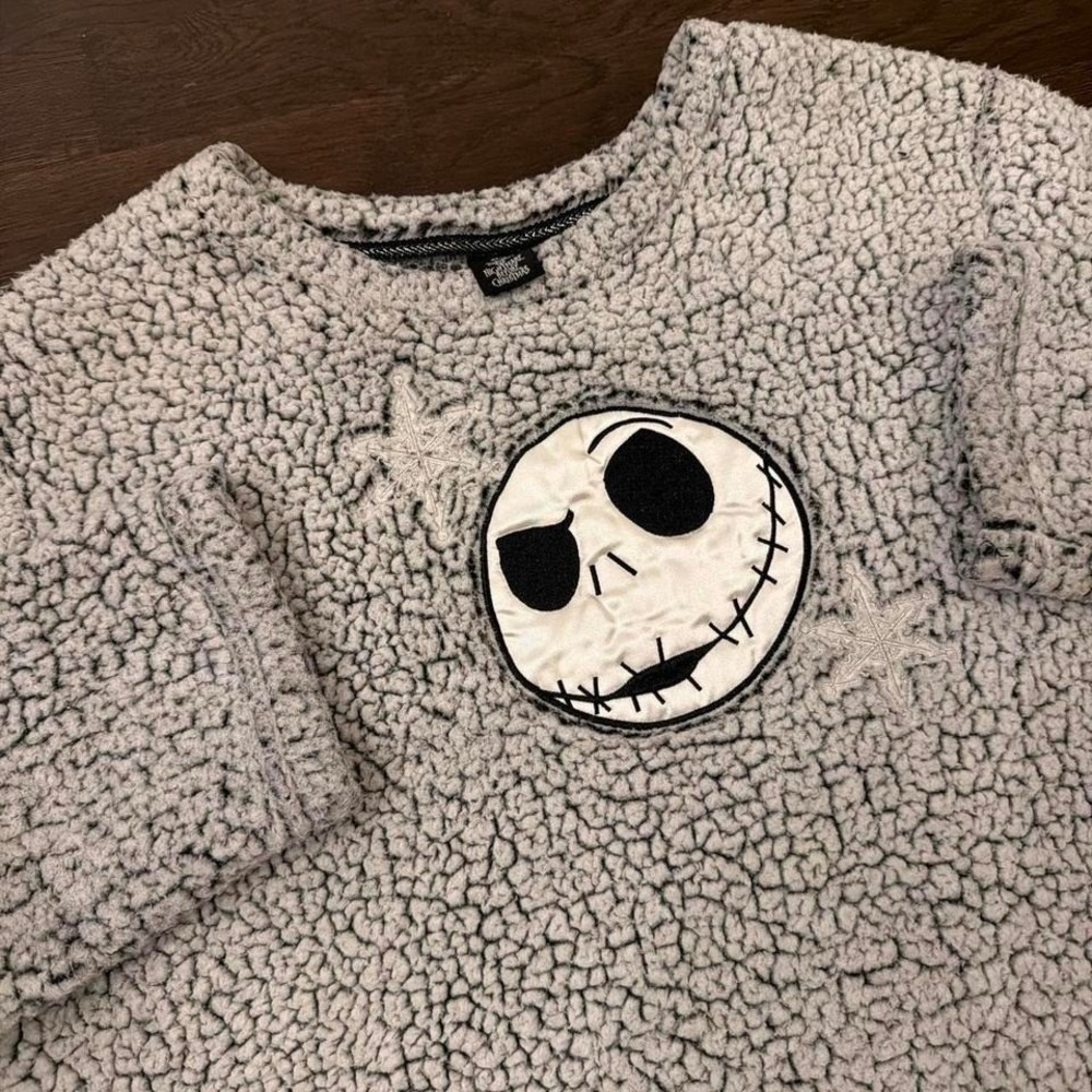 Y2K Disney Nightmare Before Christmas Fleece Pullover | XL